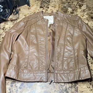 Arden B brown leather jacket